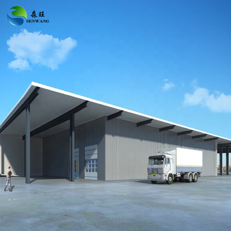 ISO 9001 Certified Steel Structure Warehouse with Sandwich Panel Cladding