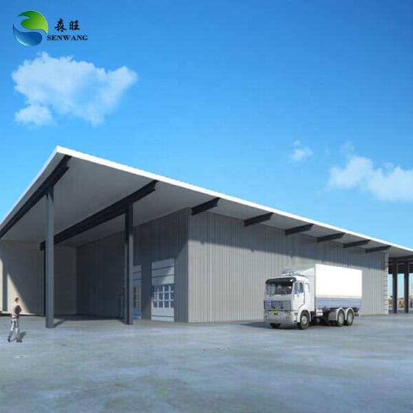 Buy Custom Steel Structure Warehouse with PU Sandwich Wall Cladding at wholesale prices