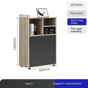 Functional and Durable Flower Groove Desk Low Cabinet for Office Partition