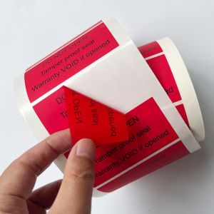 Self Adhesive Anti Counterfeit Sticker Glossy Lamination