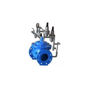 Blue FBE Coated SS Pilot Surge Anticipating Control Valve Anti Water Hammer