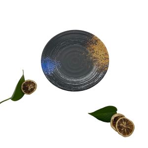 China Matte Black Restaurant Melamine Dinner Plates ​7'' Hot Pot Dinnerware on sale