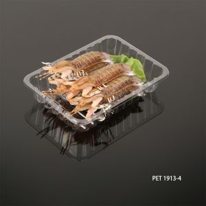 Eco- friendly Disposable fresh food tray PET MAP TRAY