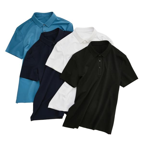 Uv-protection Seamless Sublimated Cotton Solid Color Uniform Golf Polo Shirt For Men