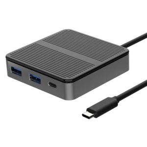 Quality Square Black USB C To USB Adapter Mac 6 In 1 Usb C To Usb A Hub Adapter OTG Adapter for sale