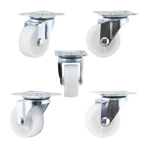 40mm Diameter Plastic Light Duty Casters 360 Degree Rotating