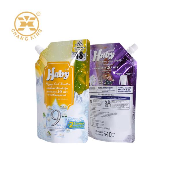 Buy 500ml 1l Washing Powder Packing Pouch Custom Printed With Spout at wholesale prices