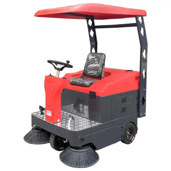 Electric All Closed Cab Floor Sweeper Driving Type Road Sweeper Street Cleaning Machine