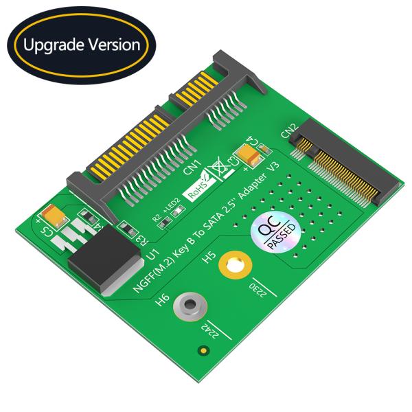 Buy M.2 SATA SSD to SATA III 2.5-inch Adapter NGFF M.2 Key-B Expansion Card for Desktop and Laptop Supports 2230 2242mm for SATA SSD at wholesale prices