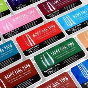 Nail Products Manufacturer Customize Brand 550pcs Box clear Soft Gel Full Cover
