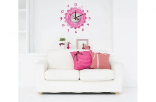 Flower Vinyl Wall Decoration Sticker Clock 10A005