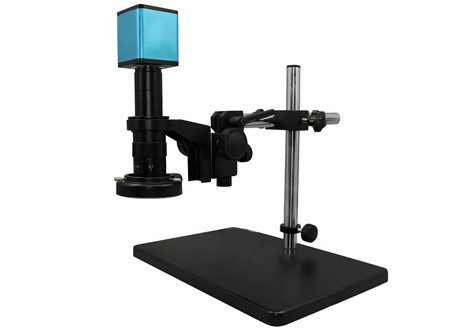 LED Illumination Boom Stand Microscope Arm 0.7X 4.5X Monocular Drawtube
