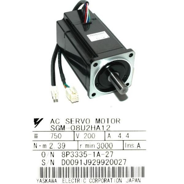 YASKAWA Electric 4.4A ins A SGM-08U2HA12 HAAS AC SERVO MOTOR 750W 3000RPM
