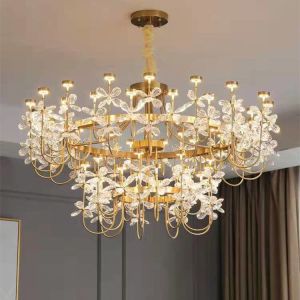 Customization Luxury Chandelier Nordic Modern Crystal Pendant Light