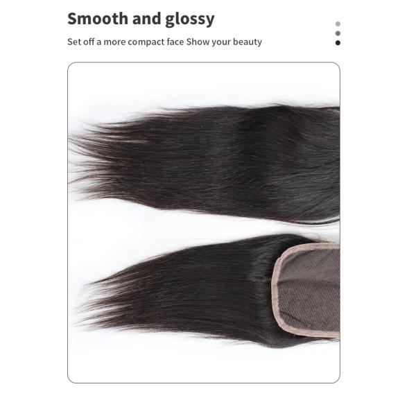 8-20 inches 4 by 4 Remy Human Hair Closure Tight And Neat