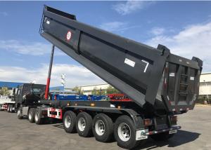 Quality Front Axle Liftable 50t 60t Tipper Trailer With Air Bag Suspension for sale