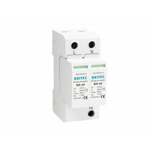 35mm Din Rail TVSS 40ka 2P Type 2 Surge Protector For AC System
