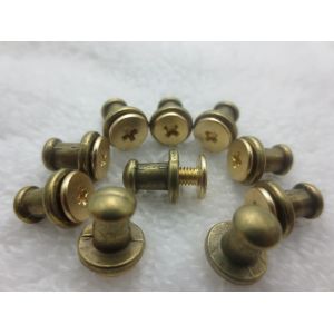 Leather Craft 5mm Head Screwback Button Stud Antique Brass