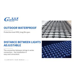 Durable Curtain LED Mesh Screen 5005×440×15MM Transparent DC12V