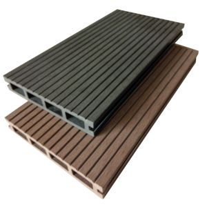 Plain Extruded ISO 9001 5800mm WPC Hollow Decking