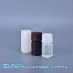 Wholesale 5ml PP Durable Small Round Brown And White Plastic Bottle Food Grade