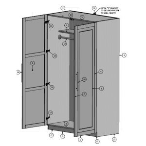 Wooden hotel furniture wardrobe/closet/Armoire WD-0004