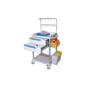 Quality IV pole Emergency Medical Trolleys With Utility Container ABS Drawers for sale