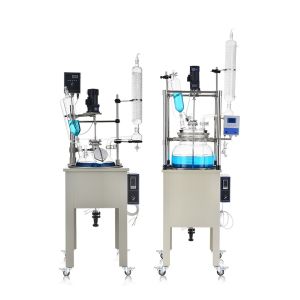 Jacketed Single Layer Glass Reactor Chemical Vacuum Mixing Reaction