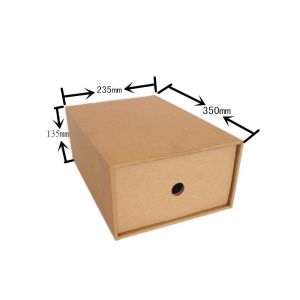 Kraft Drawer Cardboard Clothing Packaging Corrugated Shoe Box With Partial