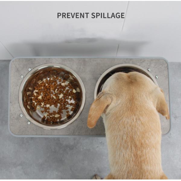 Collapsible Double Dog Bowl Elevated Adjustable Raised Stainless Steel