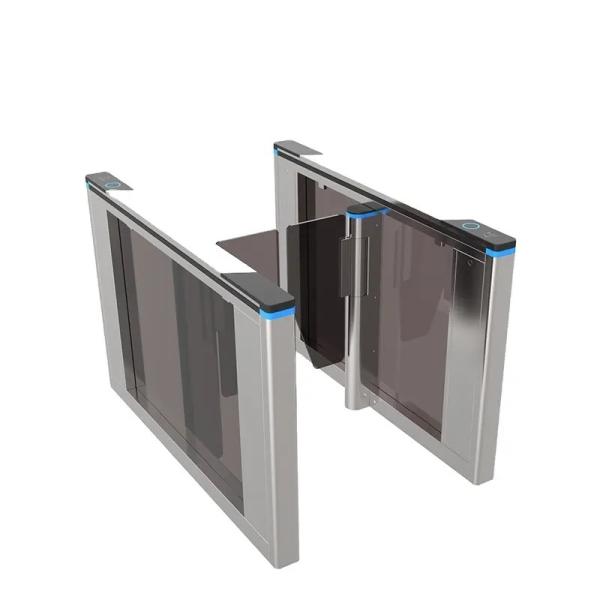 High End Ultra Slim Swing Flap Gate RFID Access Control Glass Barrier Pedestrian