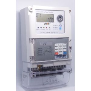 3 Phase Wireless Electricity Meter , Feedback Keypad STS Prepayment Meter
