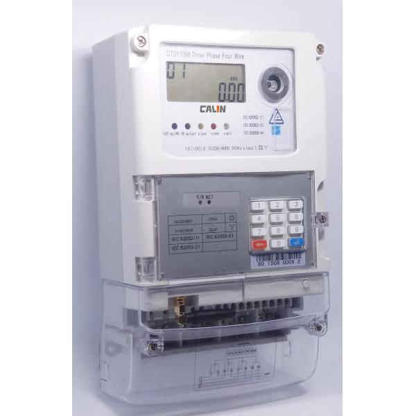 Buy 3 Phase Wireless Electricity Meter , Feedback Keypad STS Prepayment Meter at wholesale prices