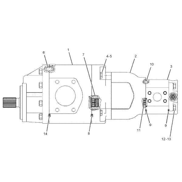 272-9795 Hydraulic Pump for Caterpillar D10t Excavator Parts Mechanical Repair Shops