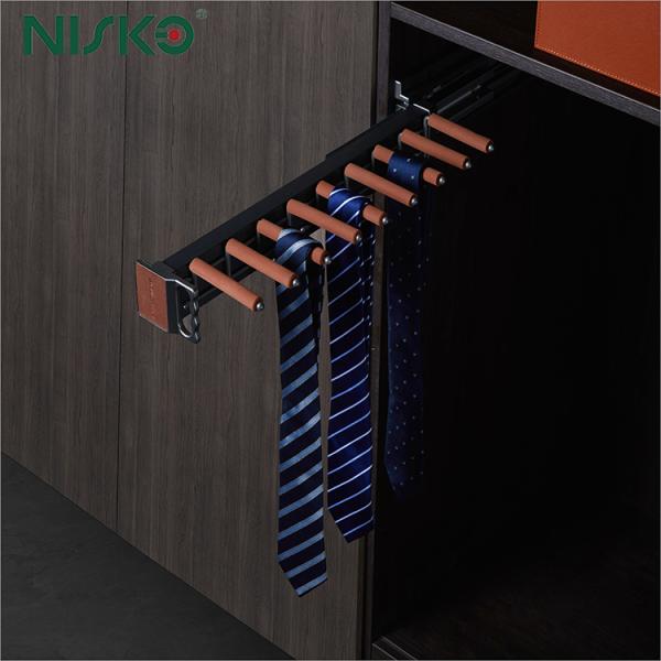 Buy Pull out Soft-closing Side Mounted Closet Ties Rack at wholesale prices