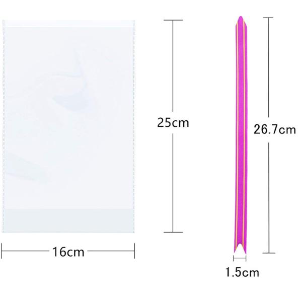 25x16cm Party Favor Flat OPP Poly Packaging Bag With Ribbons Bows