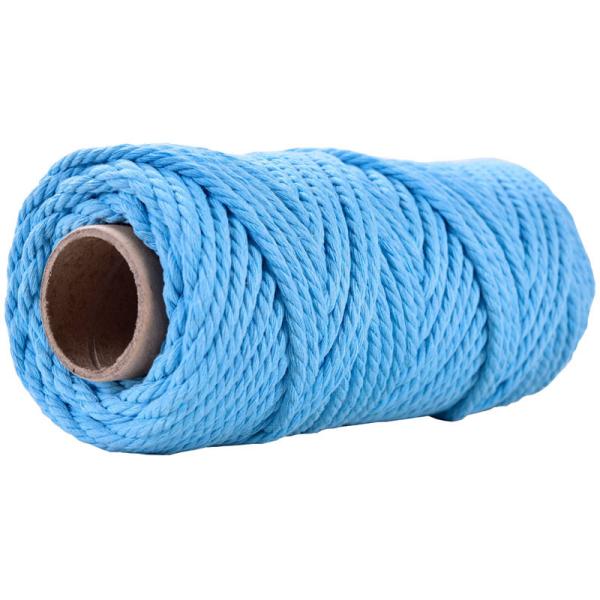 50m Dusty Pink Macrame Cord 5mm ISO9001 Pink Cotton Rope 3 Strands