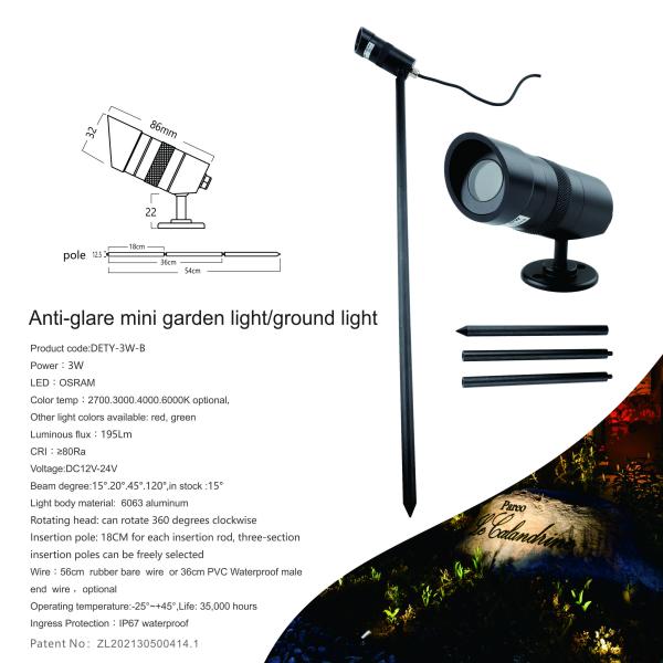 Anti-glare Led landscape Light DC12-24V Low voltage IP67 Waterproof LED Garden Light Outdoor Lighting