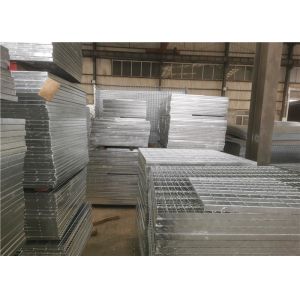 Q235 Hot Dip Galvanized Steel Grating Plate Pressure Locked For Warehouse