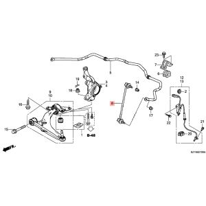 51320 TF0 003 Left Front Sway Bar Link Honda CR-Z 11-13 Fit 09-13 Insight 10-14