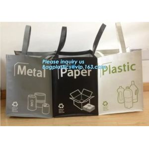 Factory custom recyclable folding laminated pp non woven bag shopping with heat