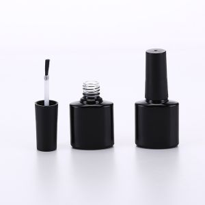 8ml 10ml Matte Black Empty UV Gel Nail Polish Bottle With Cap and Brush for