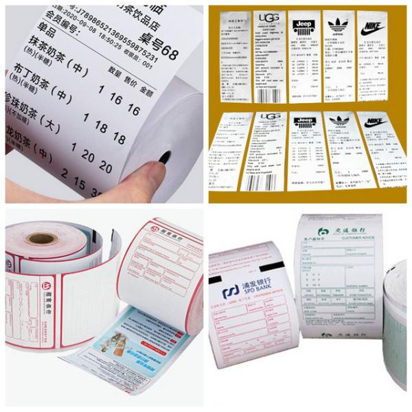 50Gr 55Gr 80 x 80mm 57 x 50mm Thermal Receipt Paper For ATM Register Paper Printing 
