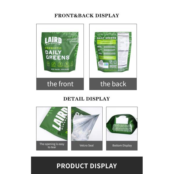 Customized 250g Dried Food Packaging Bag Non Toxic