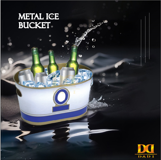 DADI 5L 7.5L 15L Tinplate Metal Ice Bucket Galvanized Tinplate Custom Beer Buckets