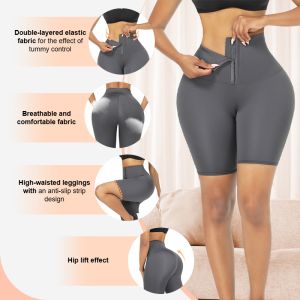 Hexin Tummy Control High Waisted Leggings Corset Fitness Leggings 2 In 1 Waist