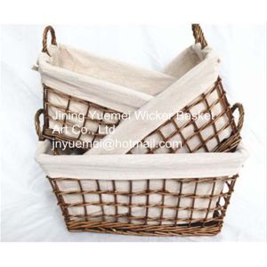 Quality 2016 wicker bread basket wicker fruit basket willow food basket for sale