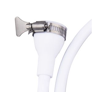 White Shampoo Shower Hose , 20cm 1m Pets Rubber Shower Hose