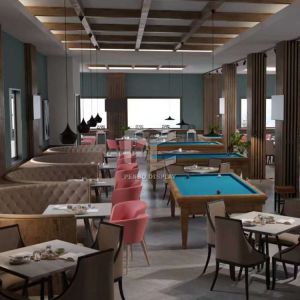 Monomer Design Cafe Interior Design With 12mm Thick MDF