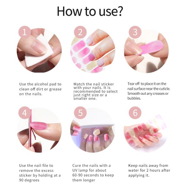 Top Sale 100% Full Inspection Touch Feeling Gold Gel Nail Wraps Semi Cured Supplier From China